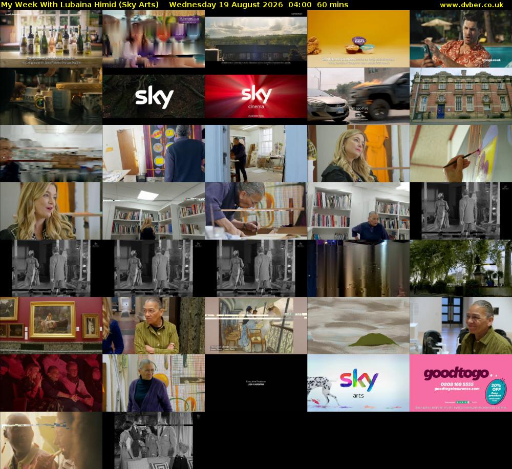 My Week With Lubaina Himid (Sky Arts) Wednesday 19 August 2026 04:00 - 05:00