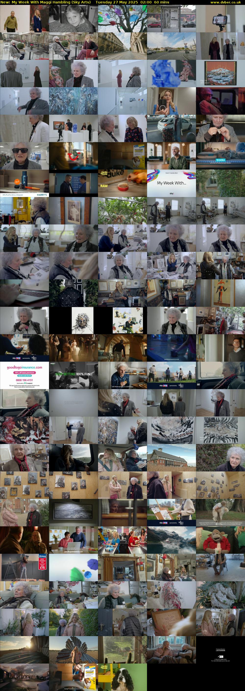 My Week With Maggi Hambling (Sky Arts) Tuesday 27 May 2025 02:00 - 03:00