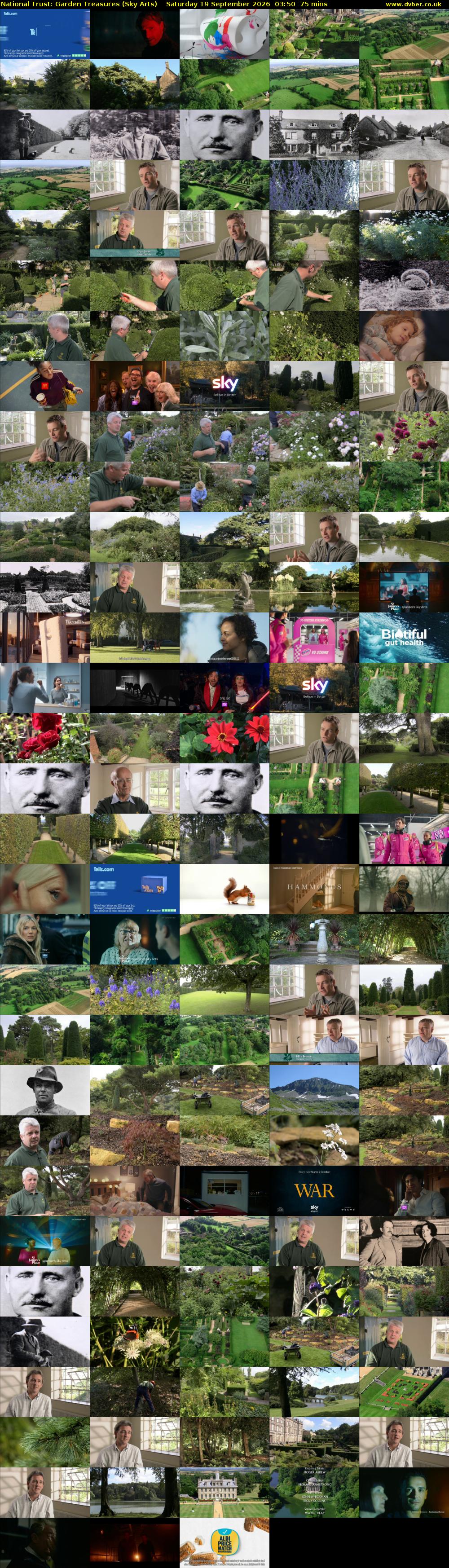 National Trust: Garden Treasures (Sky Arts) Saturday 19 September 2026 03:50 - 05:05