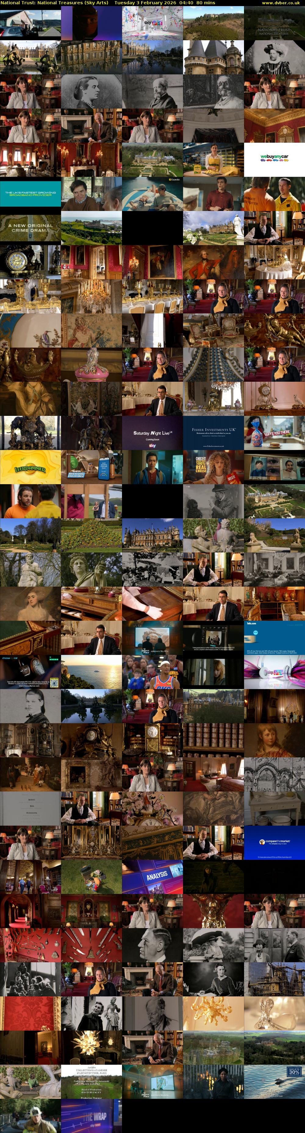 National Trust: National Treasures (Sky Arts) Tuesday 3 February 2026 04:40 - 06:00