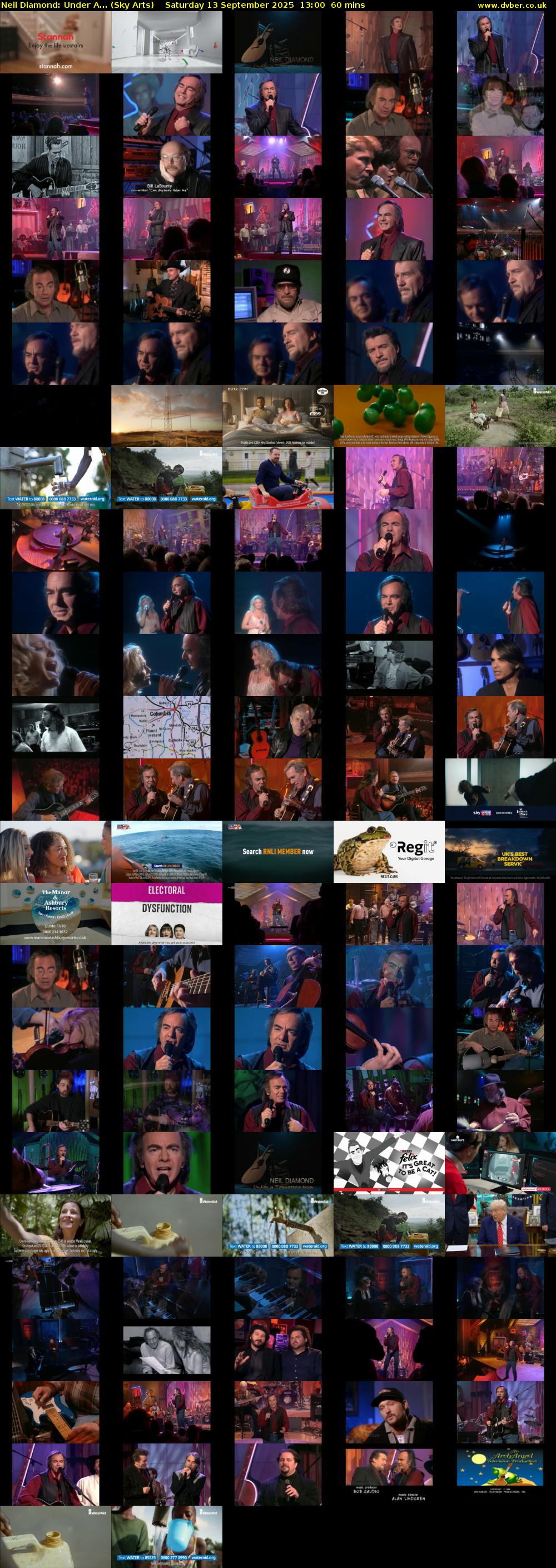 Neil Diamond: Under A... (Sky Arts) Saturday 13 September 2025 13:00 - 14:00