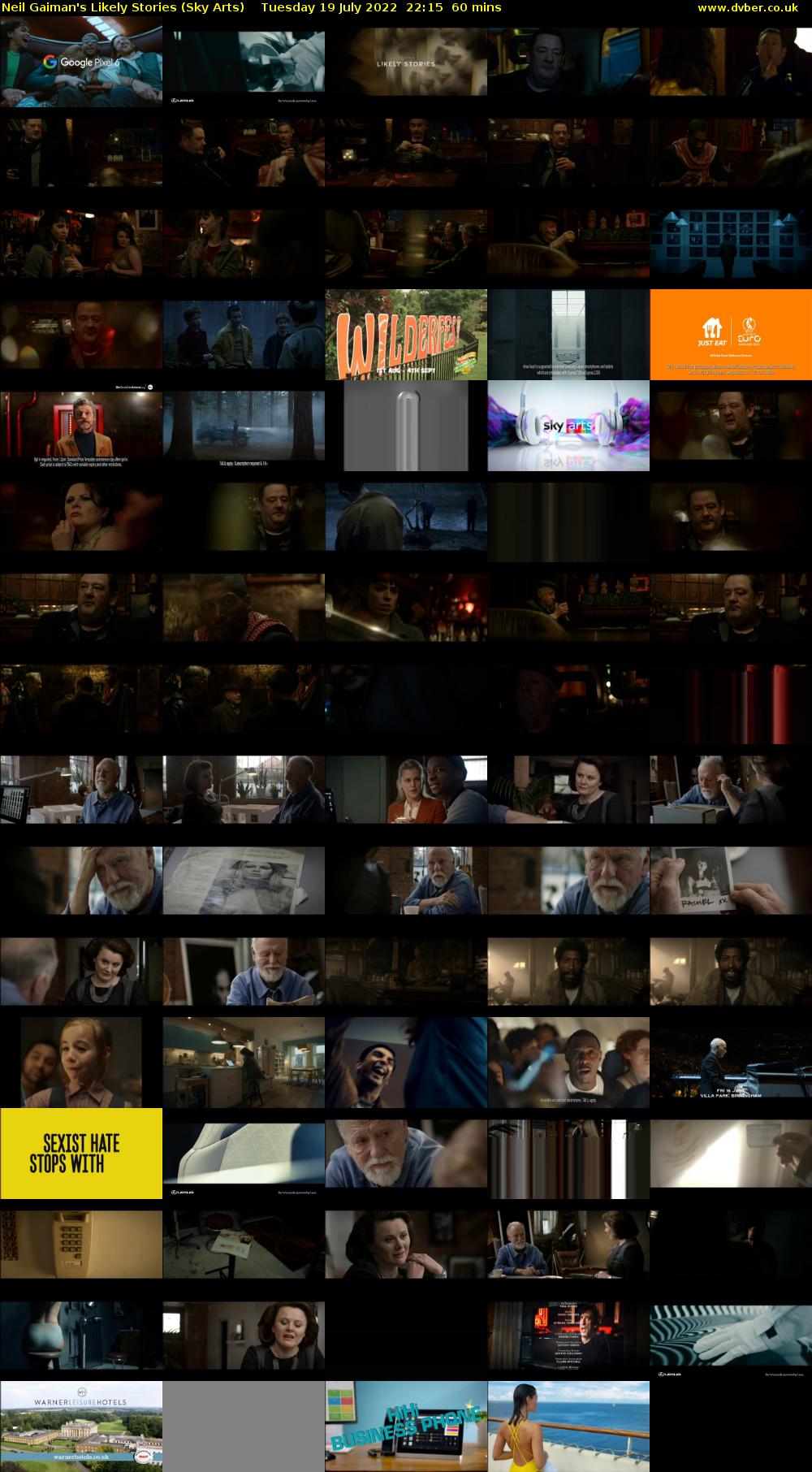 Neil Gaiman's Likely Stories (Sky Arts) Tuesday 19 July 2022 22:15 - 23:15