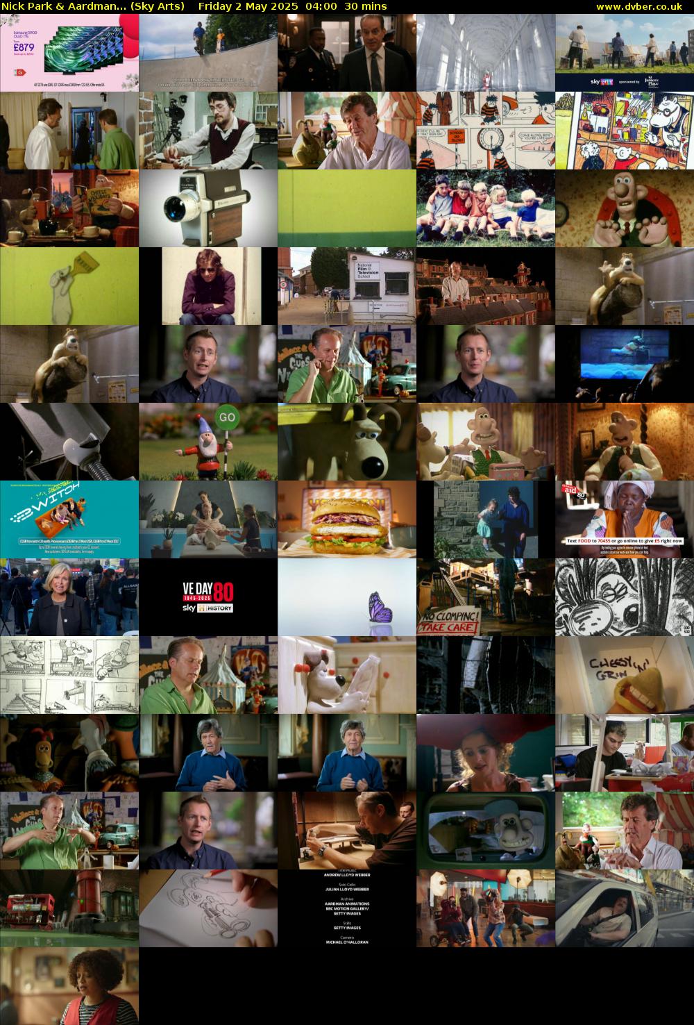 Nick Park & Aardman... (Sky Arts) Friday 2 May 2025 04:00 - 04:30
