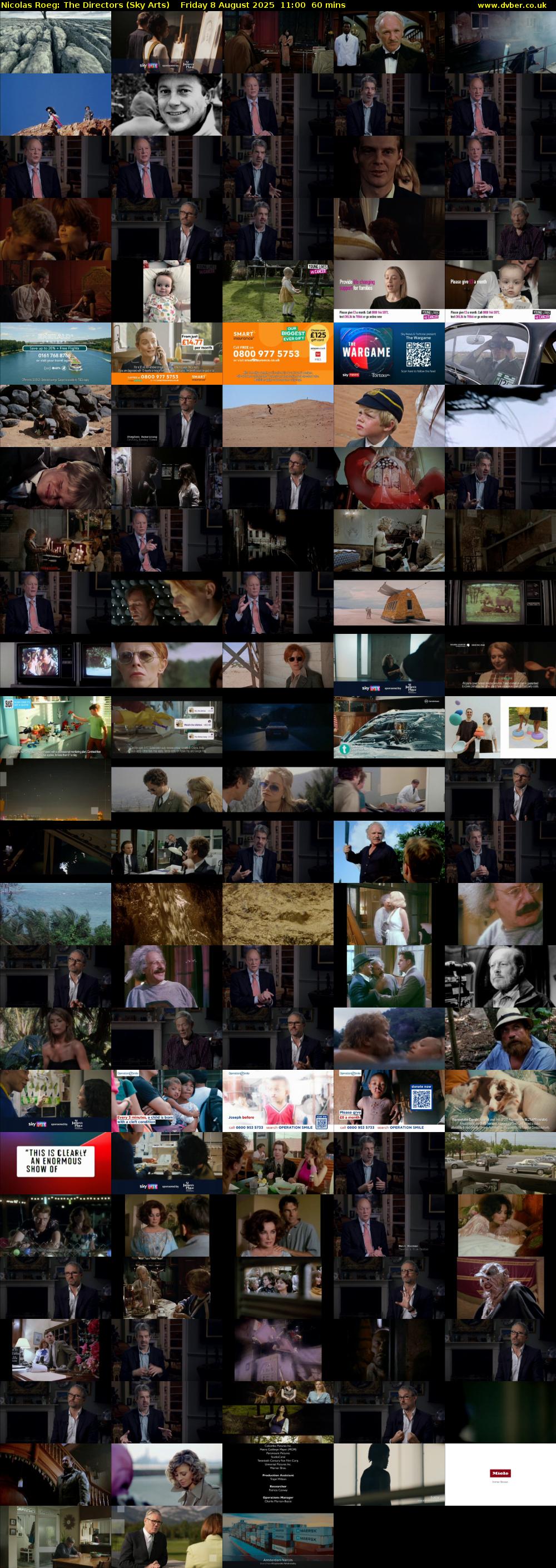 Nicolas Roeg: The Directors (Sky Arts) Friday 8 August 2025 11:00 - 12:00