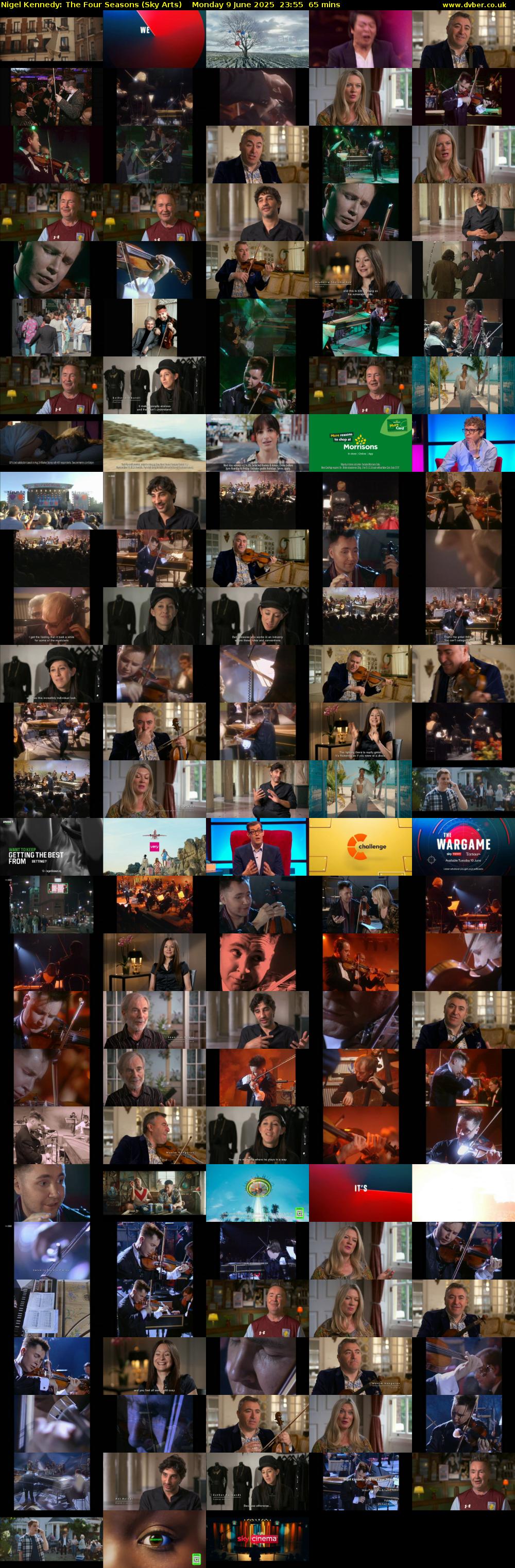Nigel Kennedy: The Four Seasons (Sky Arts) Monday 9 June 2025 23:55 - 01:00
