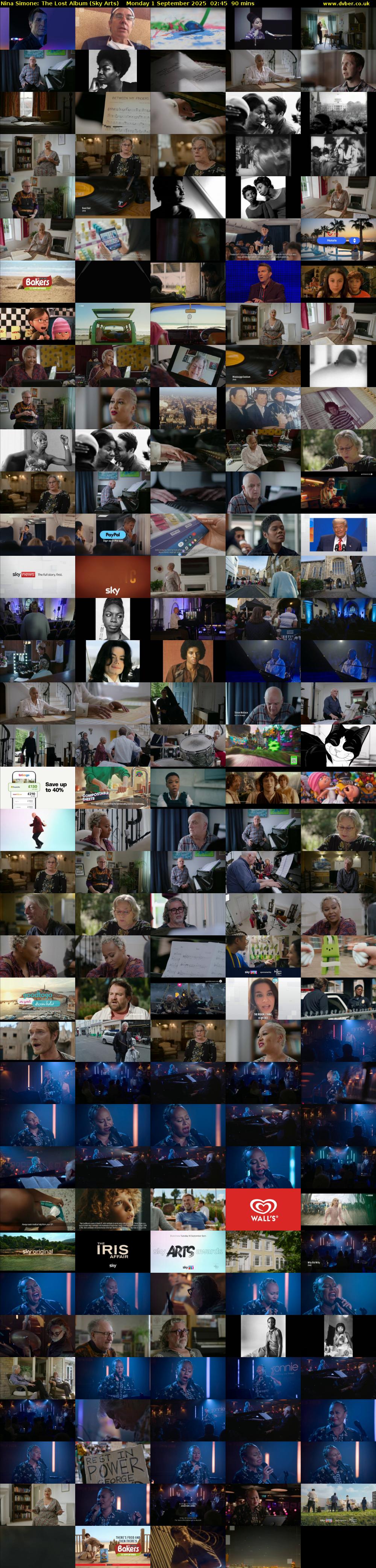 Nina Simone: The Lost Album (Sky Arts) Monday 1 September 2025 02:45 - 04:15
