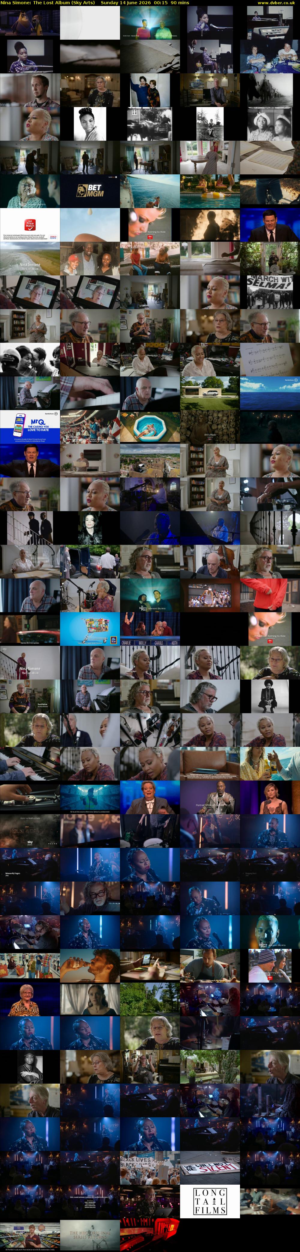 Nina Simone: The Lost Album (Sky Arts) Sunday 14 June 2026 00:15 - 01:45