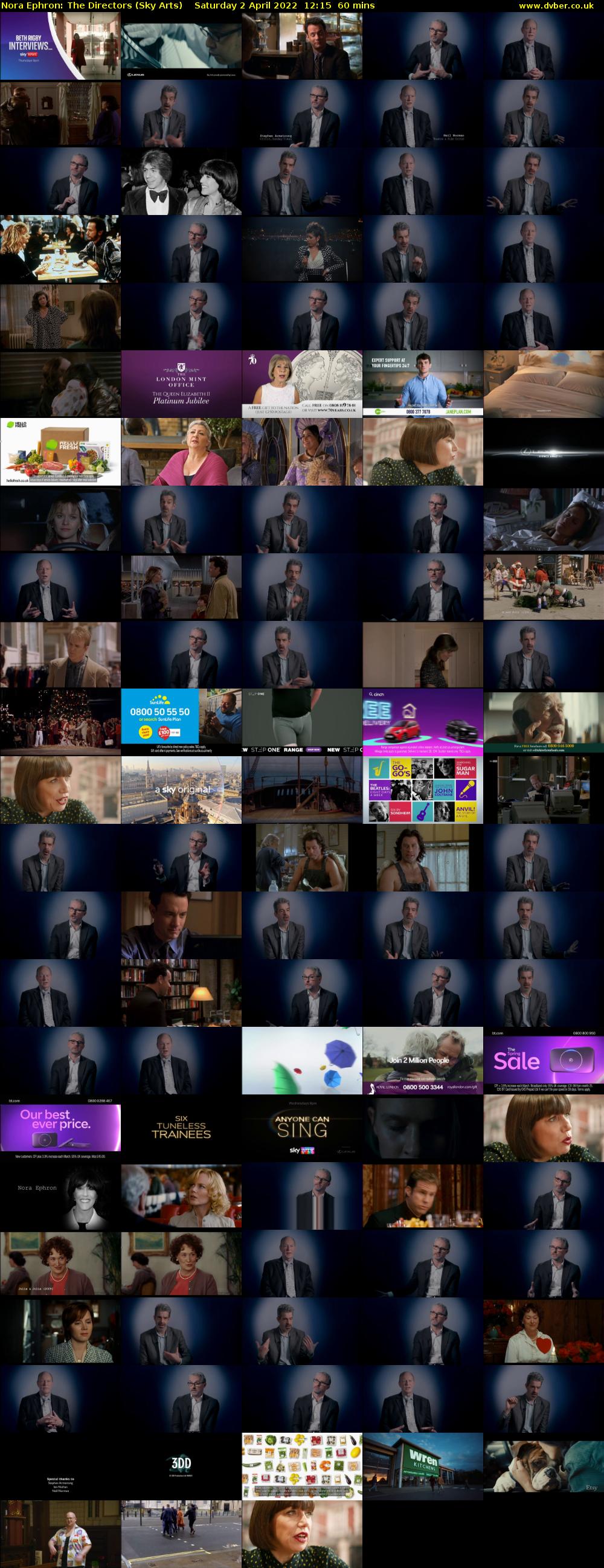 Nora Ephron: The Directors (Sky Arts) Saturday 2 April 2022 12:15 - 13:15