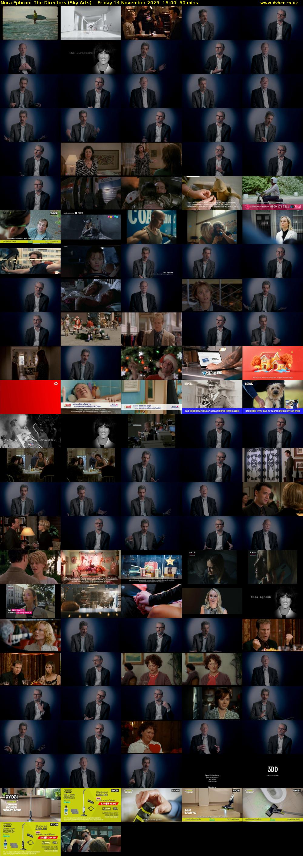 Nora Ephron: The Directors (Sky Arts) Friday 14 November 2025 16:00 - 17:00