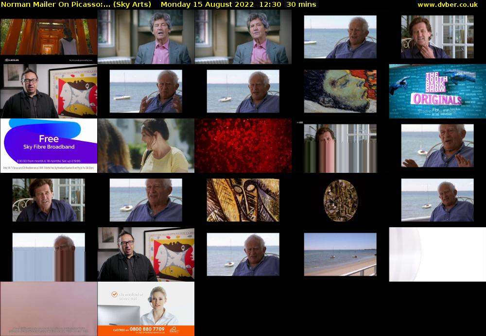 Norman Mailer On Picasso:... (Sky Arts) Monday 15 August 2022 12:30 - 13:00