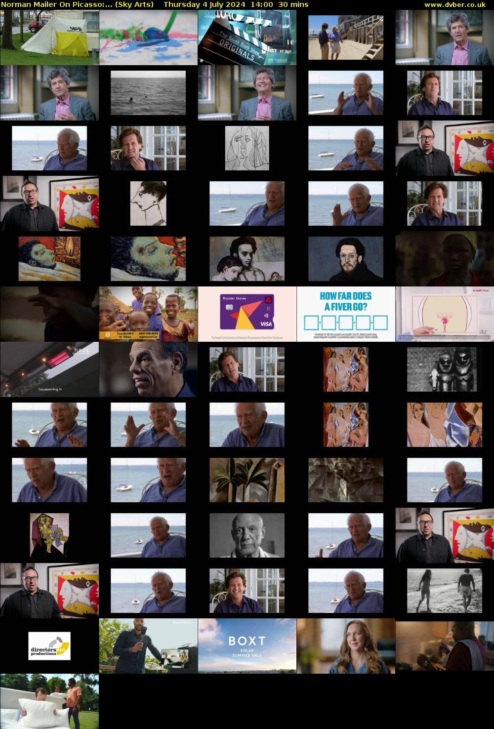 Norman Mailer On Picasso:... (Sky Arts) Thursday 4 July 2024 14:00 - 14:30