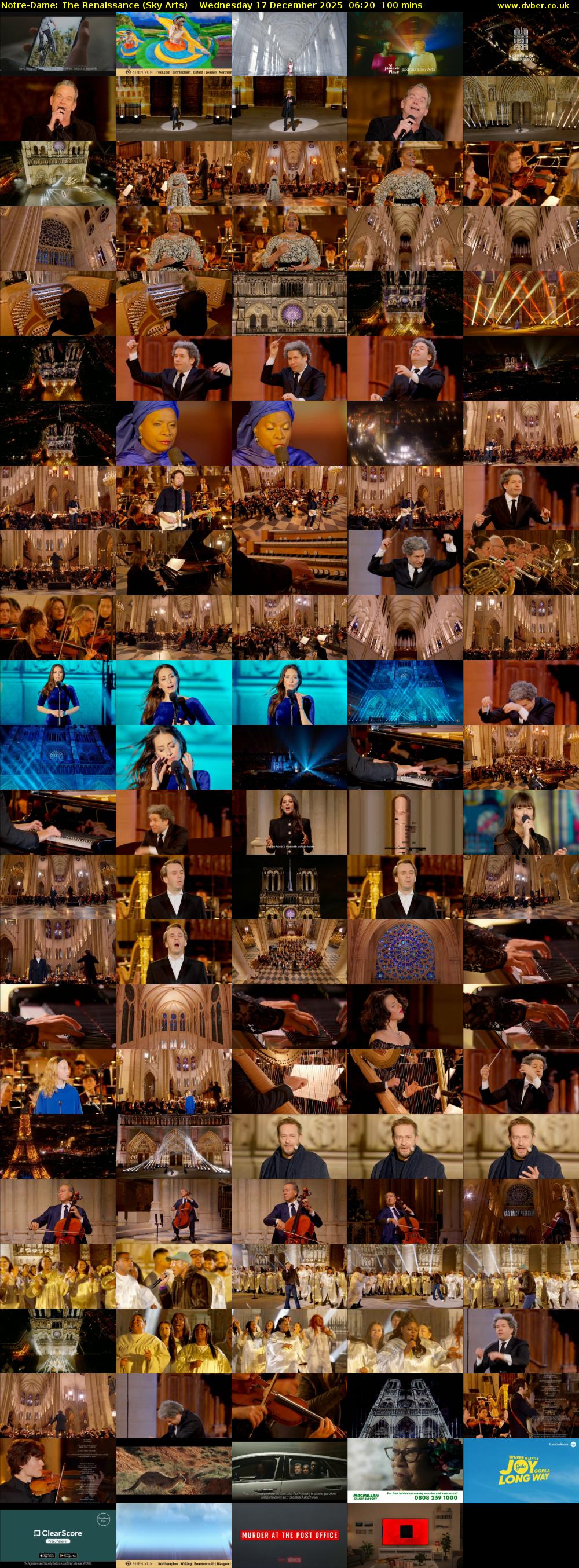 Notre-Dame: The Renaissance (Sky Arts) Wednesday 17 December 2025 06:20 - 08:00