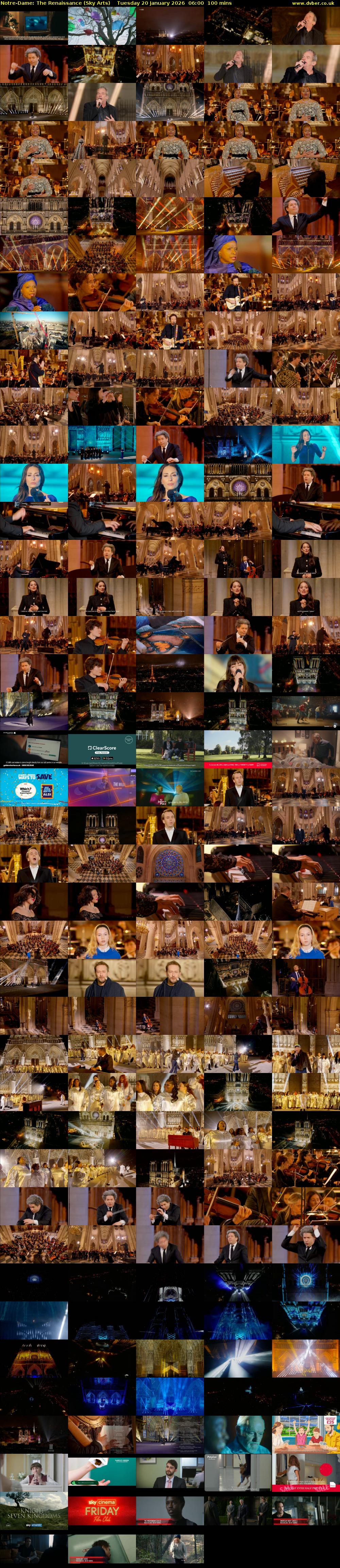 Notre-Dame: The Renaissance (Sky Arts) Tuesday 20 January 2026 06:00 - 07:40