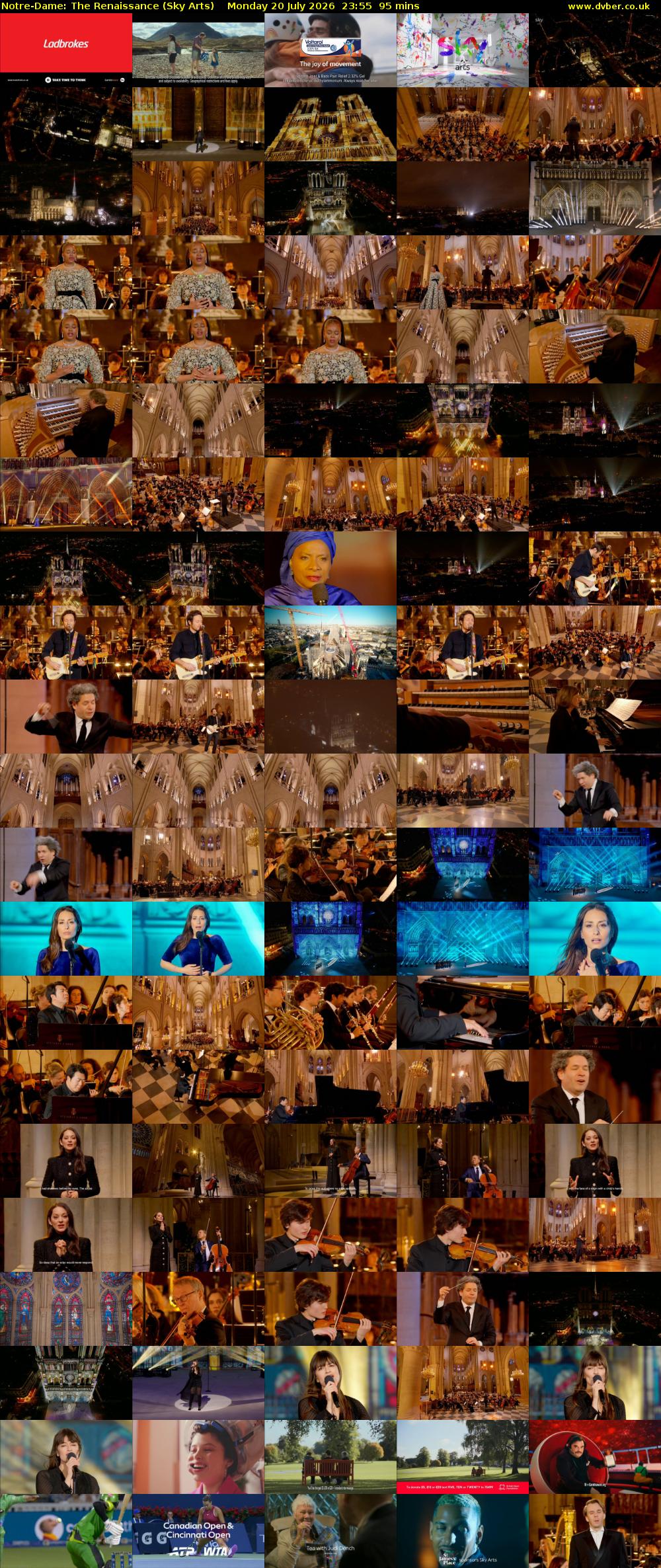 Notre-Dame: The Renaissance (Sky Arts) Monday 20 July 2026 23:55 - 01:30