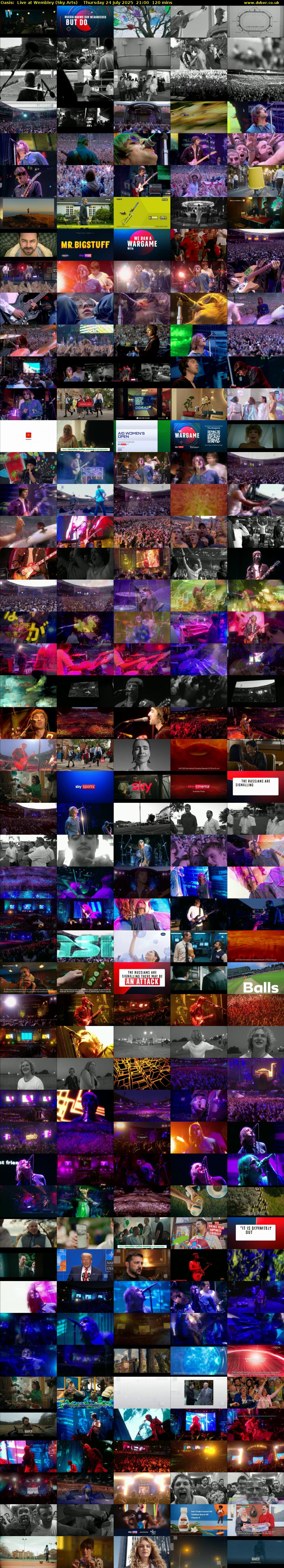 Oasis:  Live at Wembley (Sky Arts) Thursday 24 July 2025 21:00 - 23:00