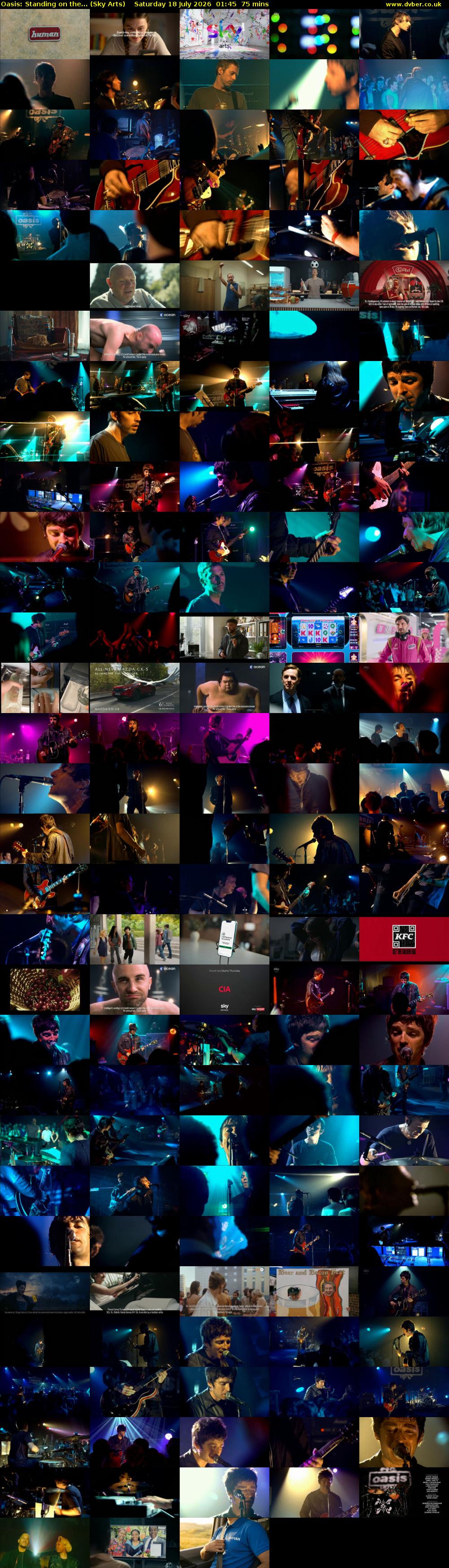 Oasis: Standing on the... (Sky Arts) Saturday 18 July 2026 01:45 - 03:00