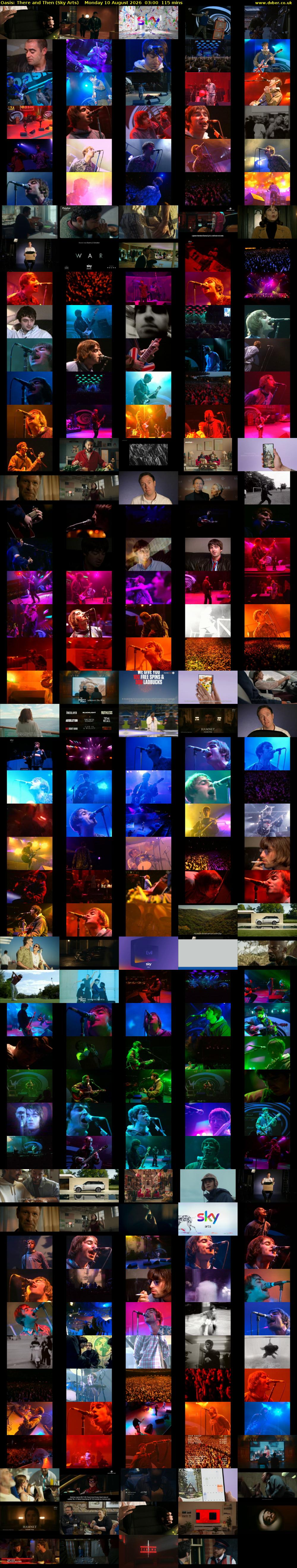 Oasis: There and Then (Sky Arts) Monday 10 August 2026 03:00 - 04:55