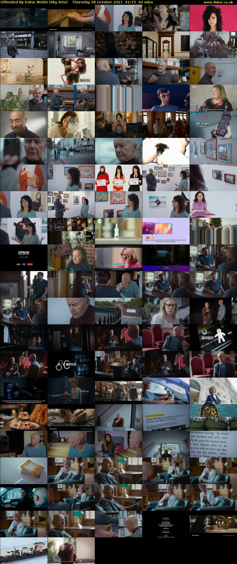 Offended By Irvine Welsh (Sky Arts) Thursday 28 October 2021 01:15 - 02:15