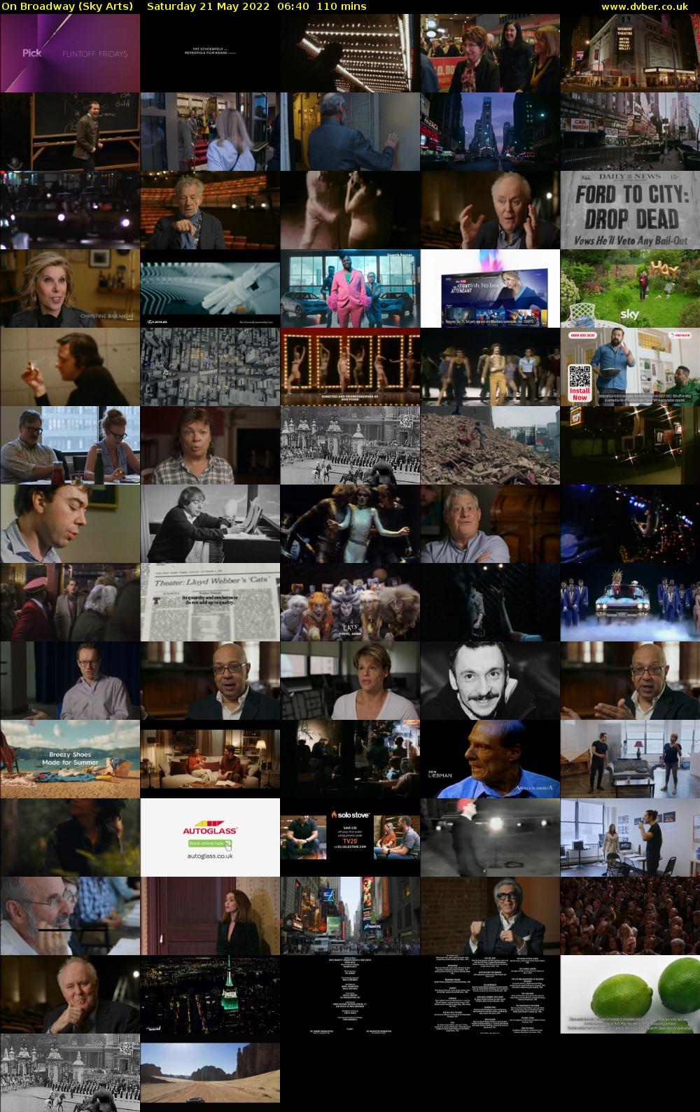 On Broadway (Sky Arts) Saturday 21 May 2022 06:40 - 08:30
