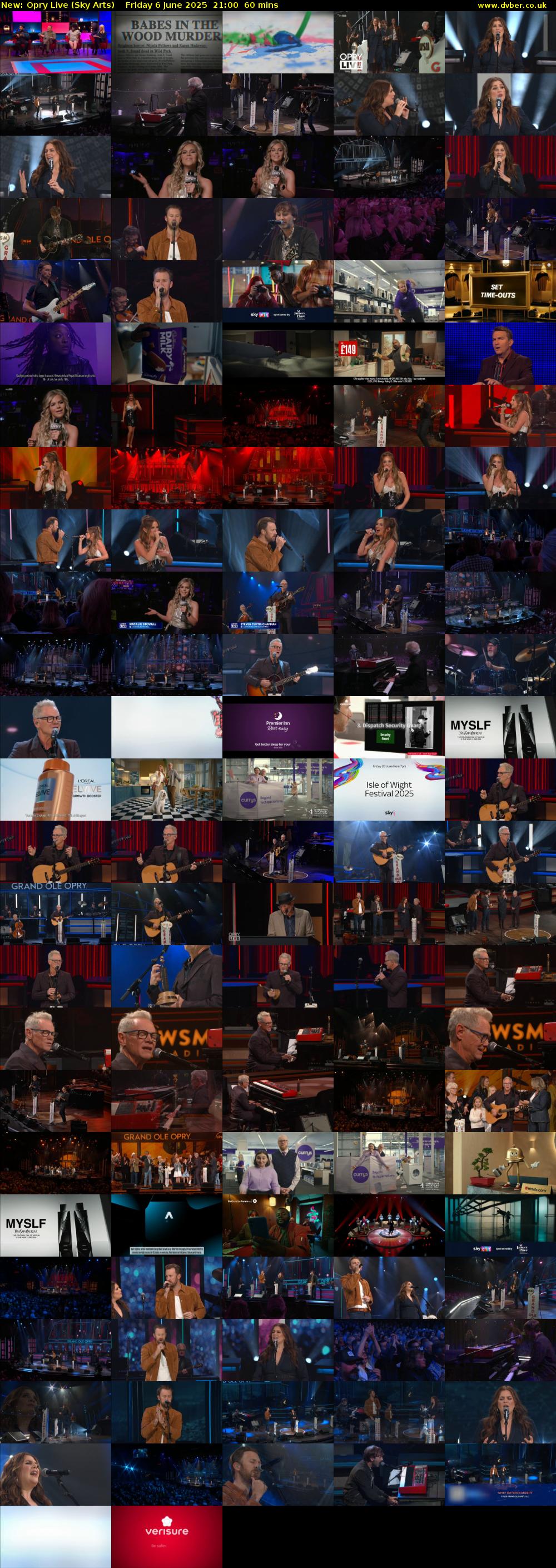 Opry Live (Sky Arts) Friday 6 June 2025 21:00 - 22:00