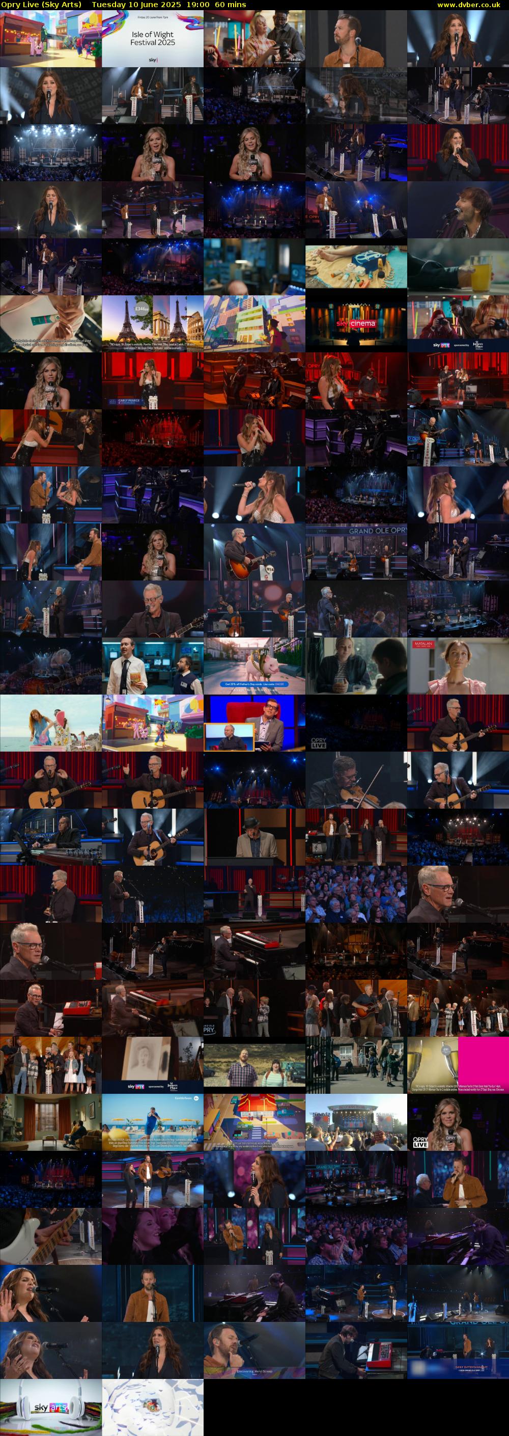 Opry Live (Sky Arts) Tuesday 10 June 2025 19:00 - 20:00