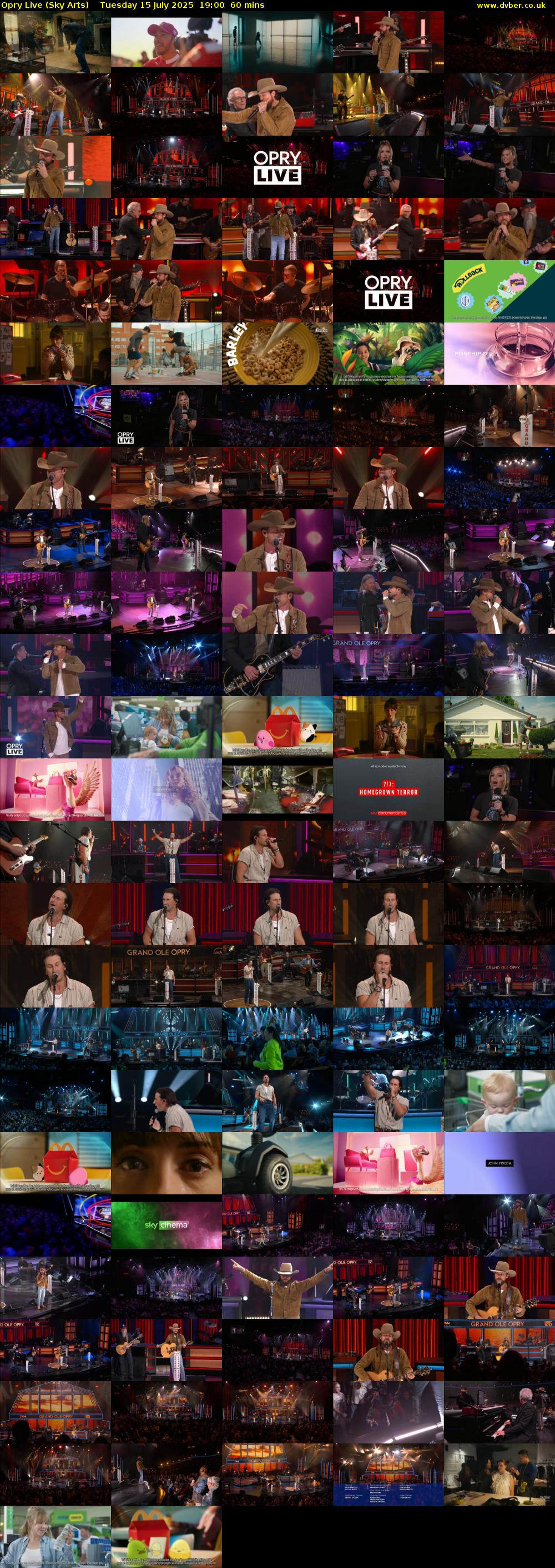 Opry Live (Sky Arts) Tuesday 15 July 2025 19:00 - 20:00
