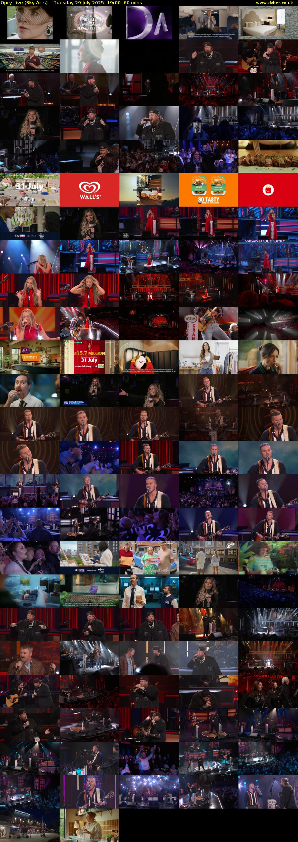 Opry Live (Sky Arts) Tuesday 29 July 2025 19:00 - 20:00