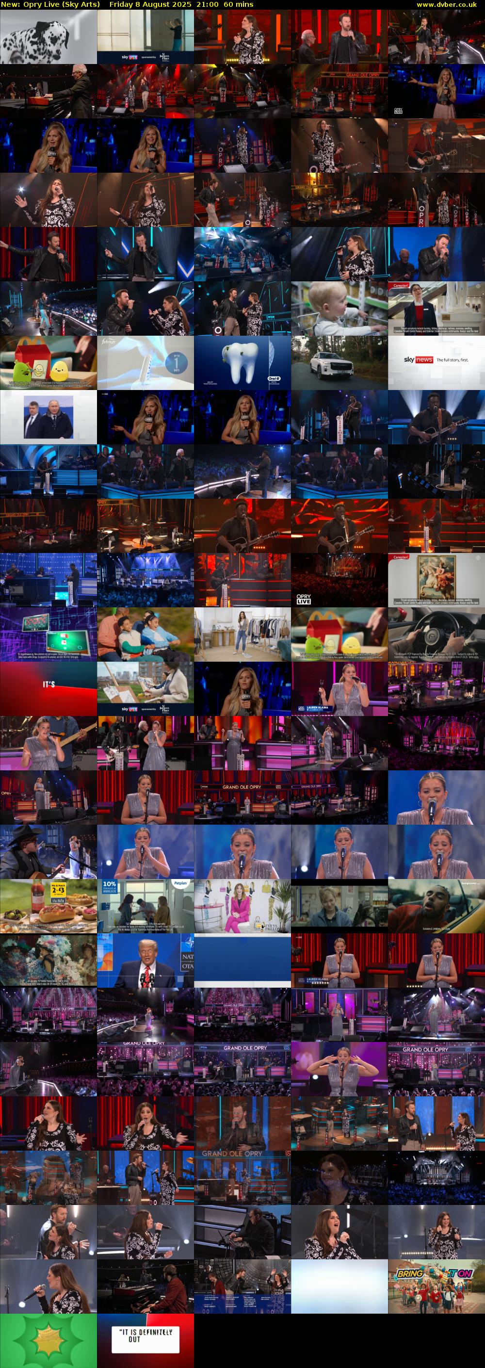 Opry Live (Sky Arts) Friday 8 August 2025 21:00 - 22:00