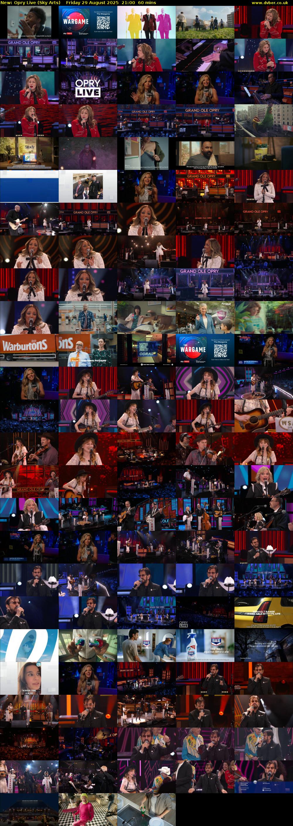 Opry Live (Sky Arts) Friday 29 August 2025 21:00 - 22:00