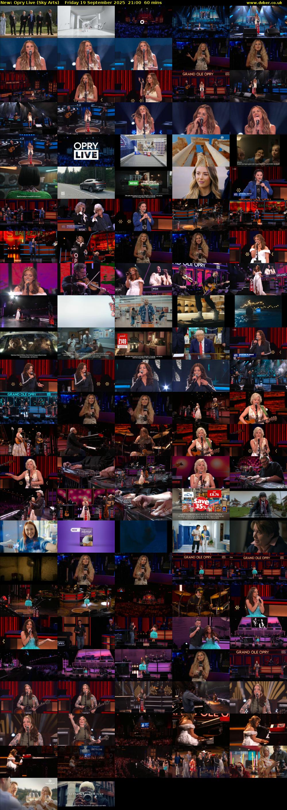 Opry Live (Sky Arts) Friday 19 September 2025 21:00 - 22:00
