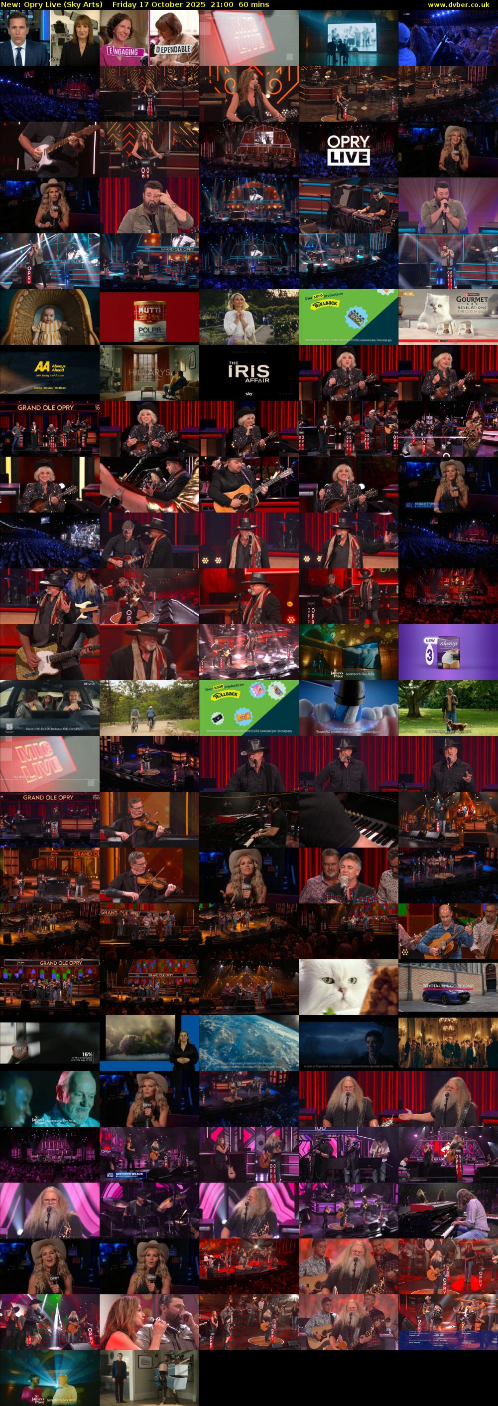 Opry Live (Sky Arts) Friday 17 October 2025 21:00 - 22:00