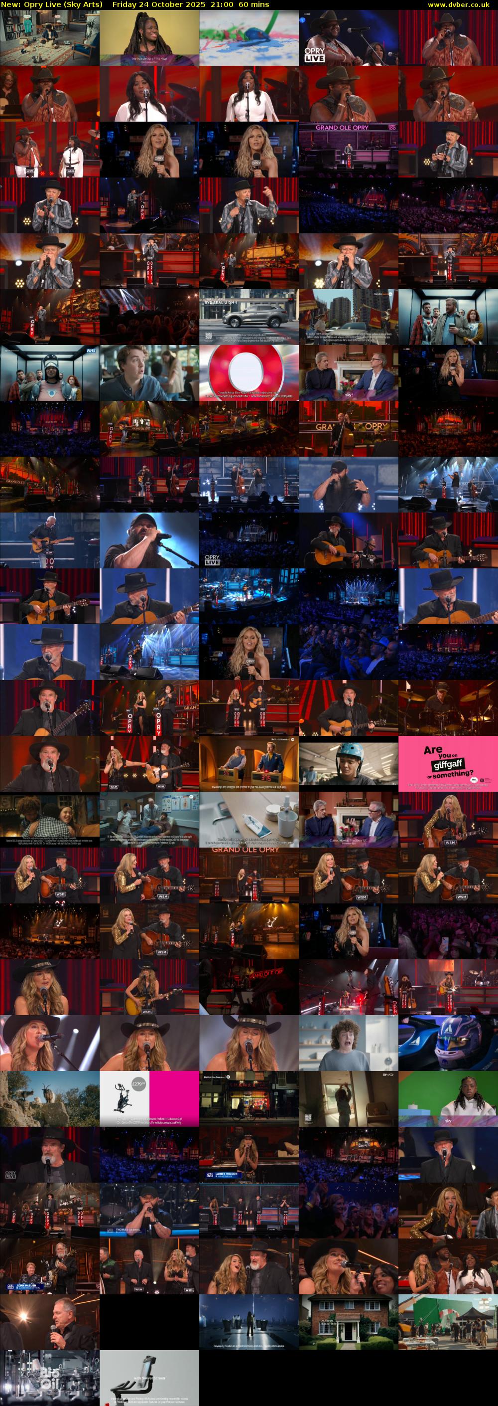 Opry Live (Sky Arts) Friday 24 October 2025 21:00 - 22:00