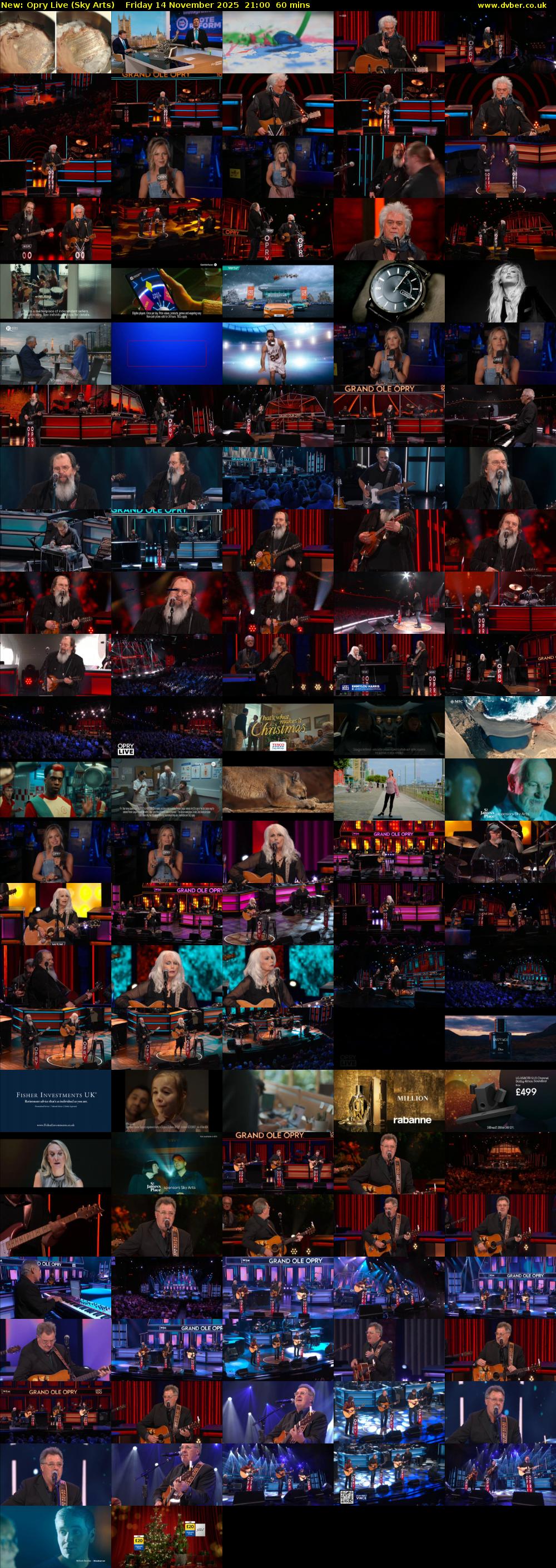 Opry Live (Sky Arts) Friday 14 November 2025 21:00 - 22:00