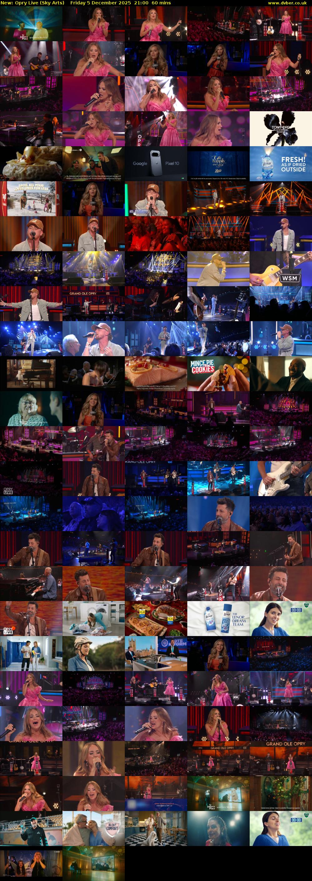 Opry Live (Sky Arts) Friday 5 December 2025 21:00 - 22:00