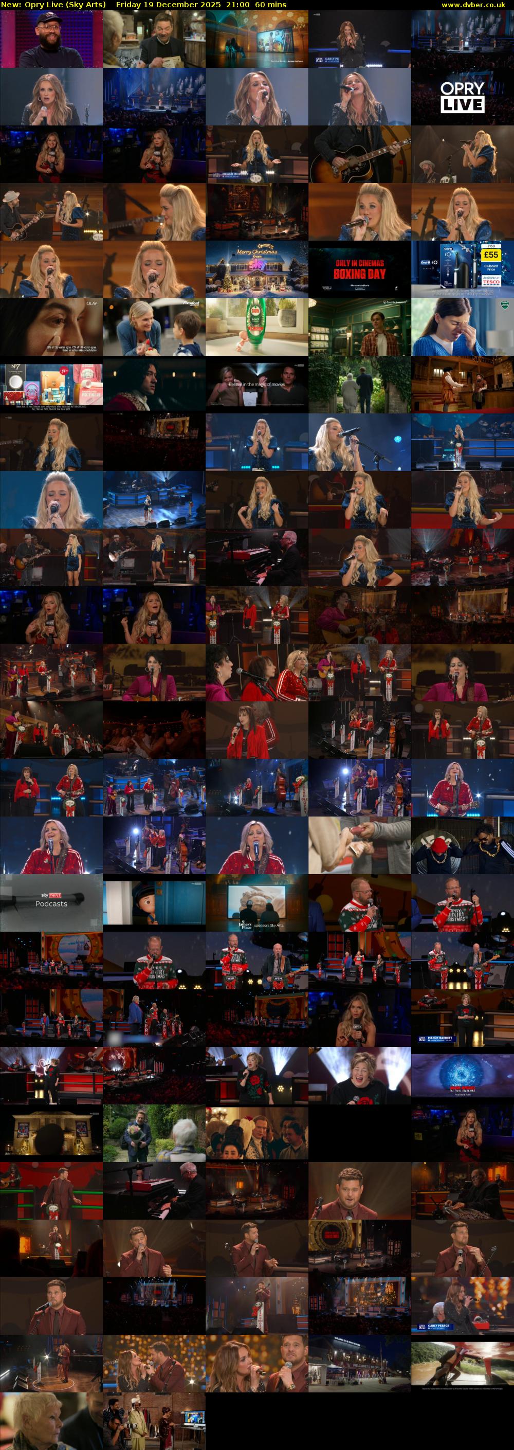Opry Live (Sky Arts) Friday 19 December 2025 21:00 - 22:00
