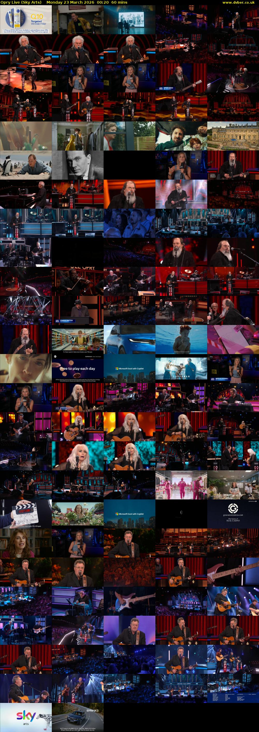 Opry Live (Sky Arts) Monday 23 March 2026 00:20 - 01:20