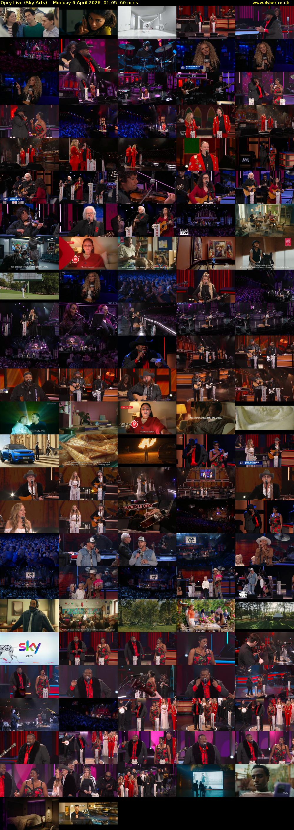 Opry Live (Sky Arts) Monday 6 April 2026 01:05 - 02:05