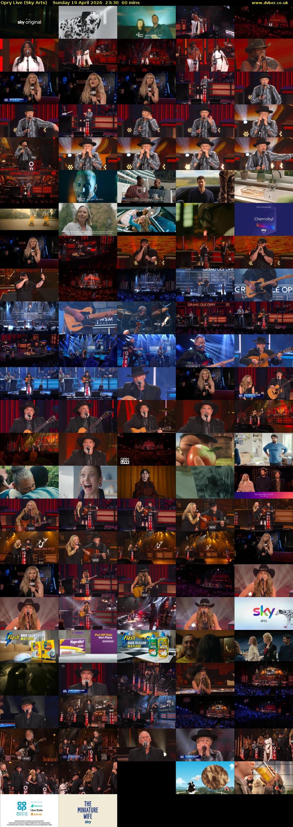 Opry Live (Sky Arts) Sunday 19 April 2026 23:30 - 00:30