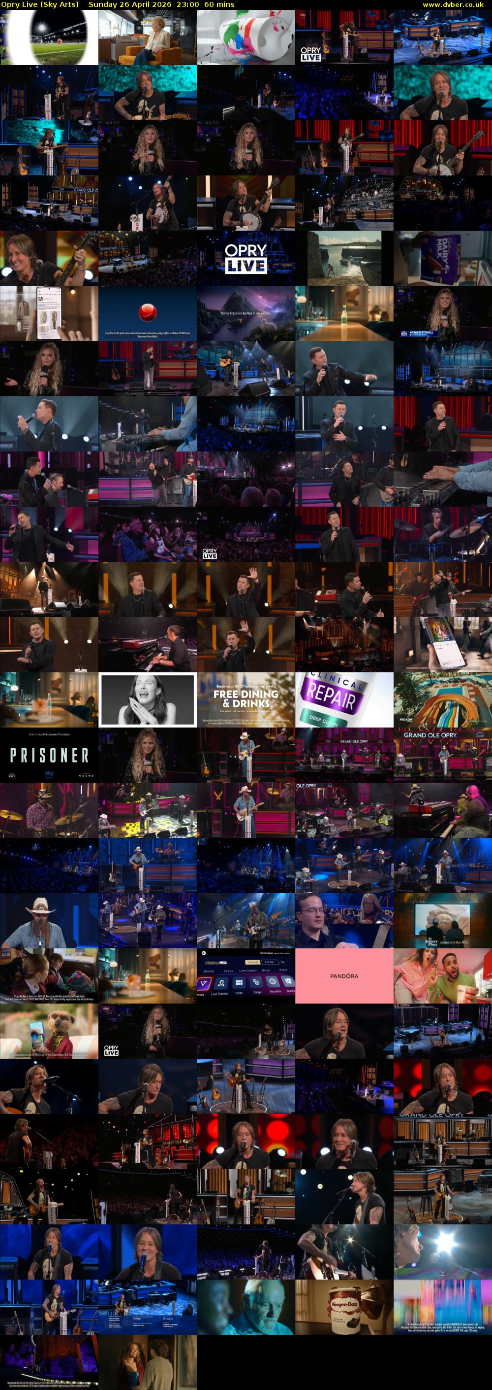 Opry Live (Sky Arts) Sunday 26 April 2026 23:00 - 00:00