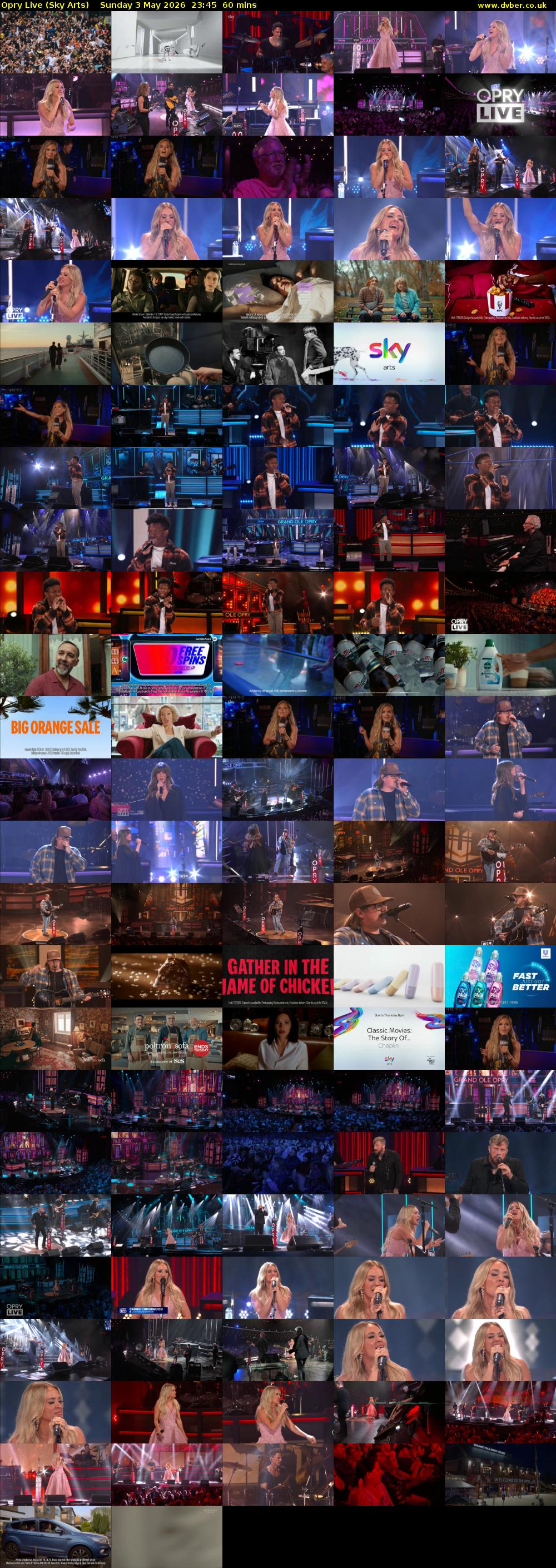 Opry Live (Sky Arts) Sunday 3 May 2026 23:45 - 00:45