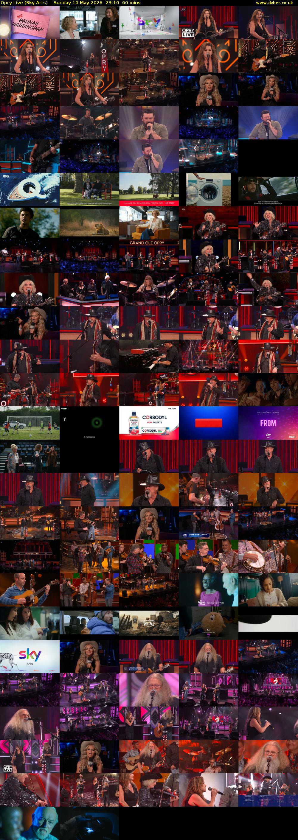 Opry Live (Sky Arts) Sunday 10 May 2026 23:10 - 00:10