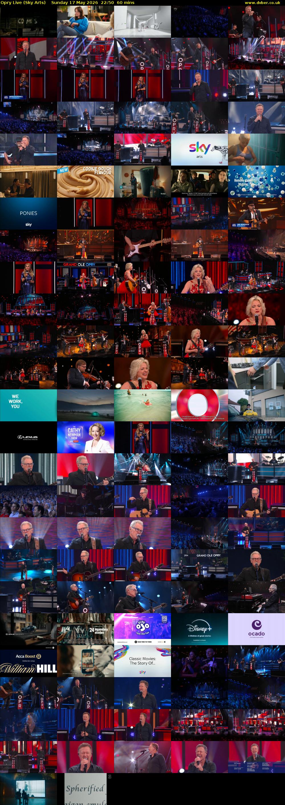 Opry Live (Sky Arts) Sunday 17 May 2026 22:50 - 23:50