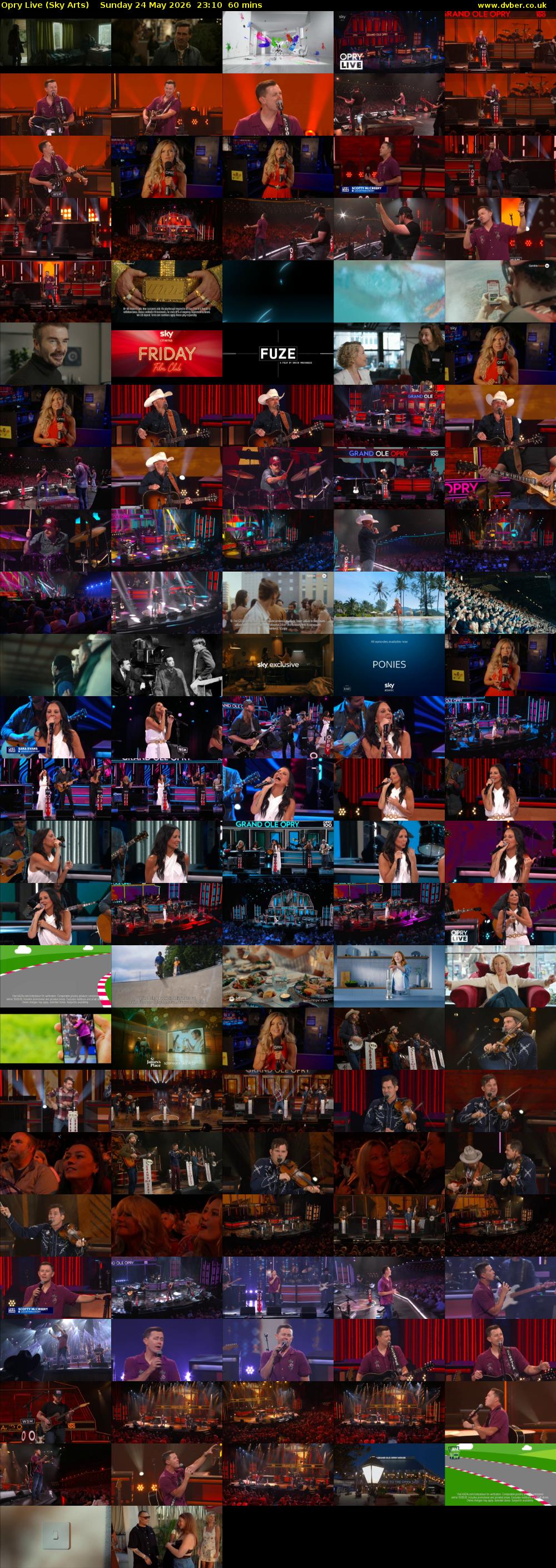 Opry Live (Sky Arts) Sunday 24 May 2026 23:10 - 00:10