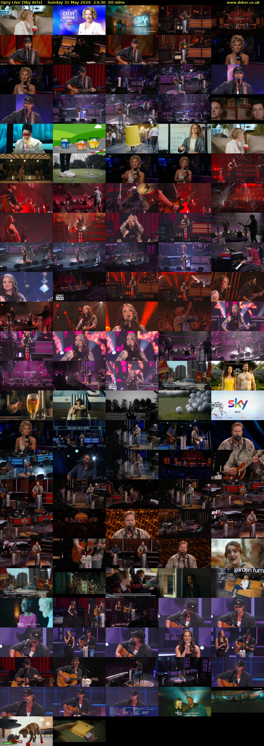 Opry Live (Sky Arts) Sunday 31 May 2026 23:30 - 00:30