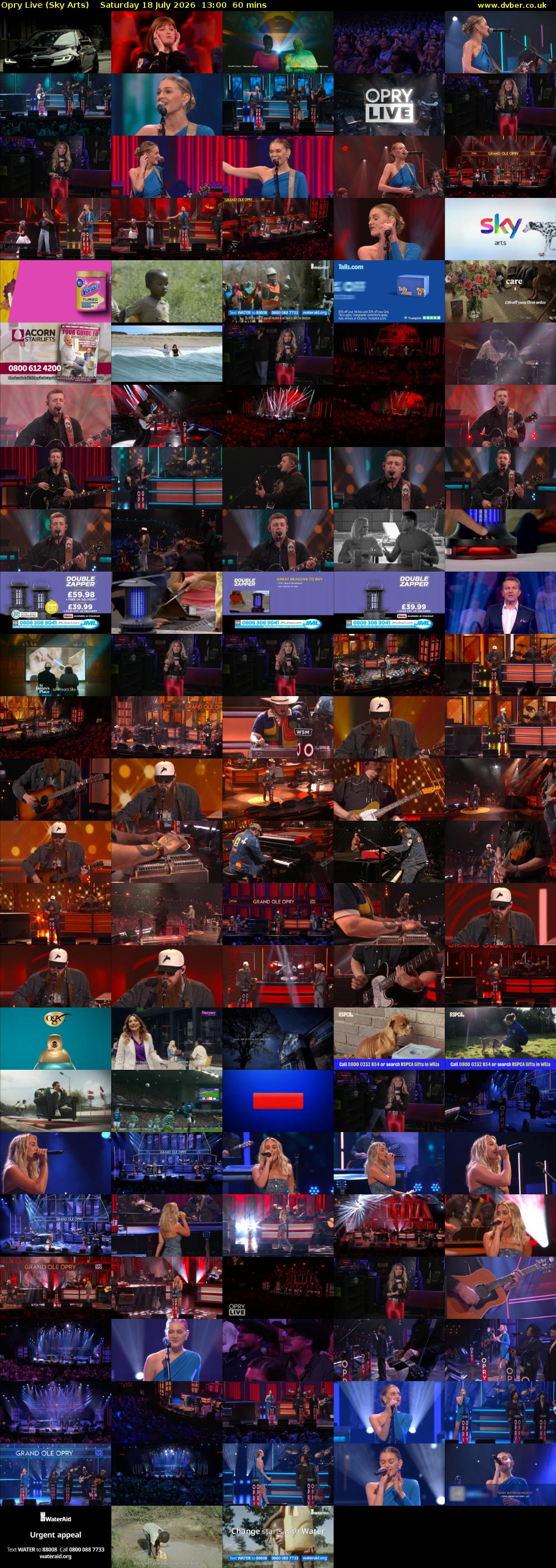 Opry Live (Sky Arts) Saturday 18 July 2026 13:00 - 14:00
