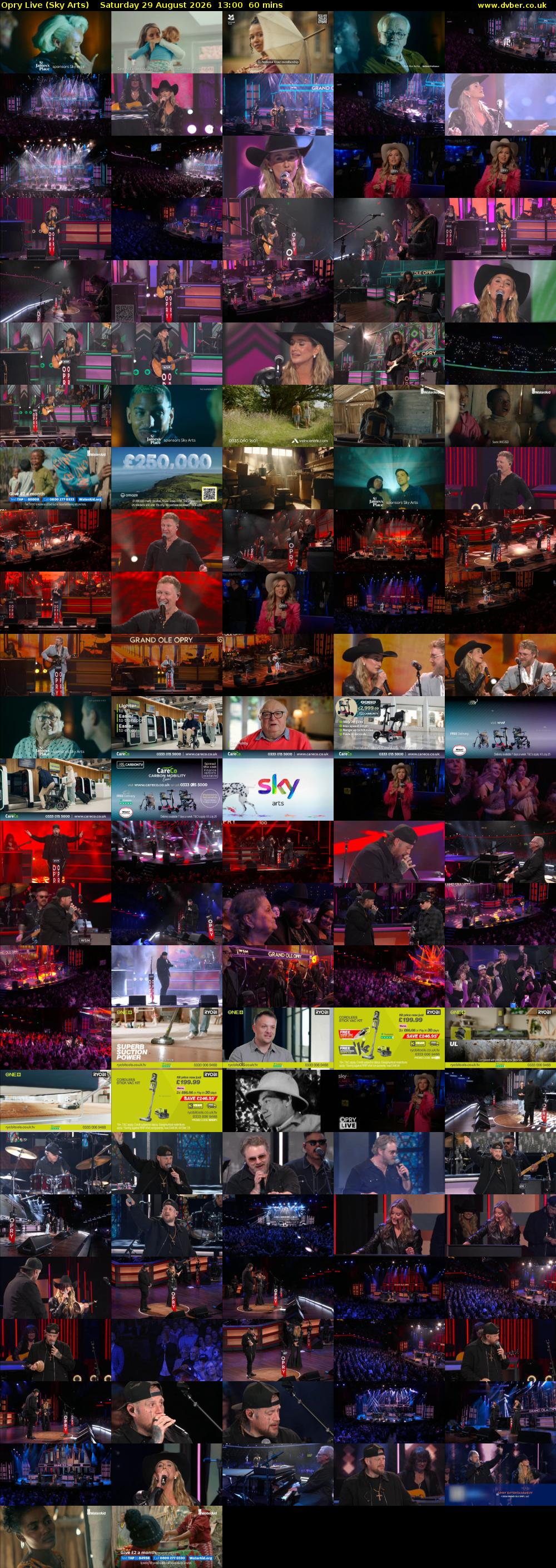 Opry Live (Sky Arts) Saturday 29 August 2026 13:00 - 14:00