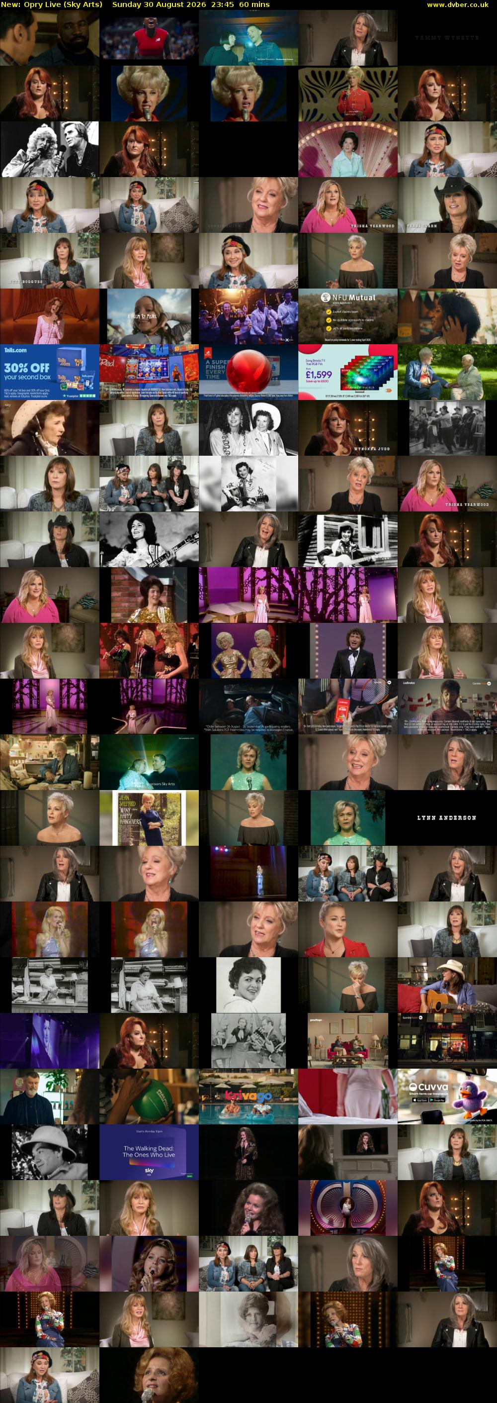 Opry Live (Sky Arts) Sunday 30 August 2026 23:45 - 00:45