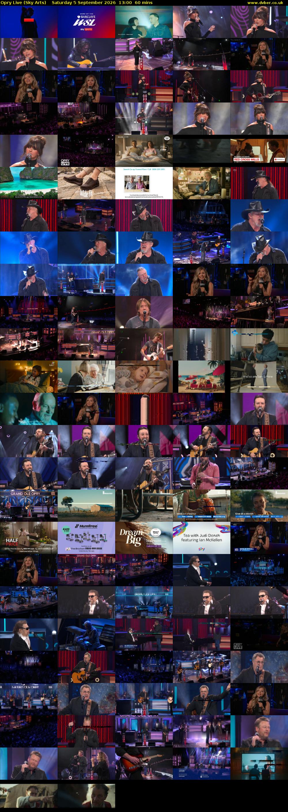 Opry Live (Sky Arts) Saturday 5 September 2026 13:00 - 14:00