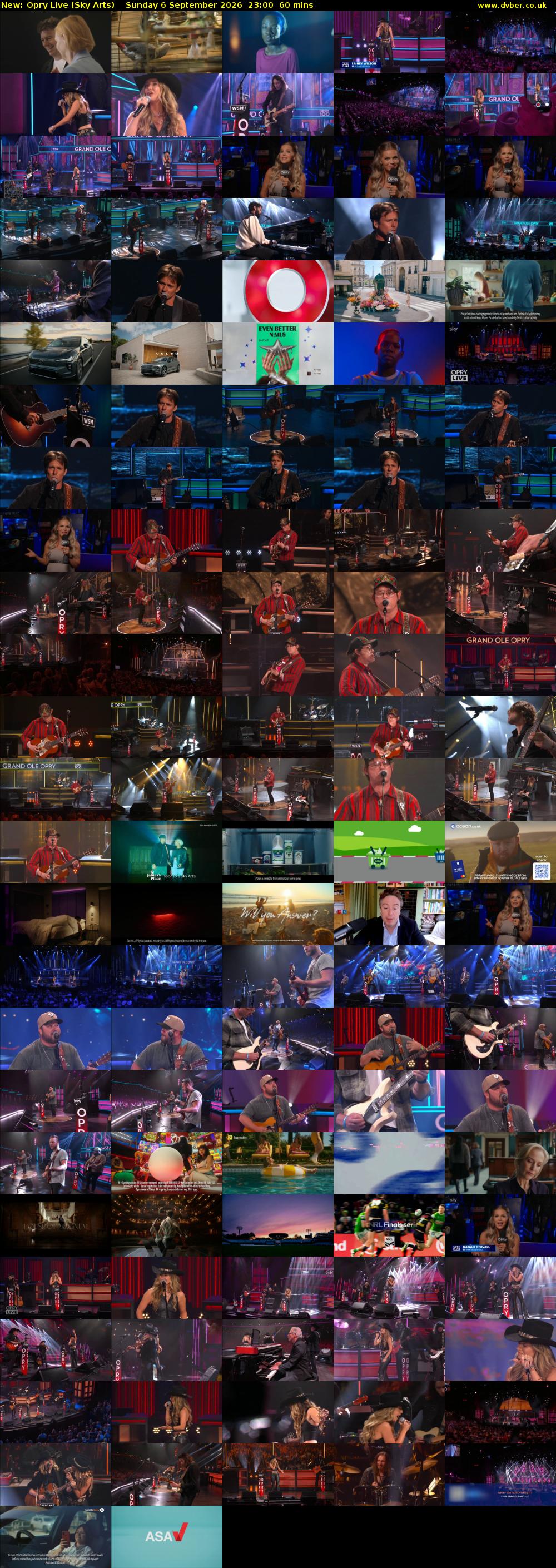Opry Live (Sky Arts) Sunday 6 September 2026 23:00 - 00:00