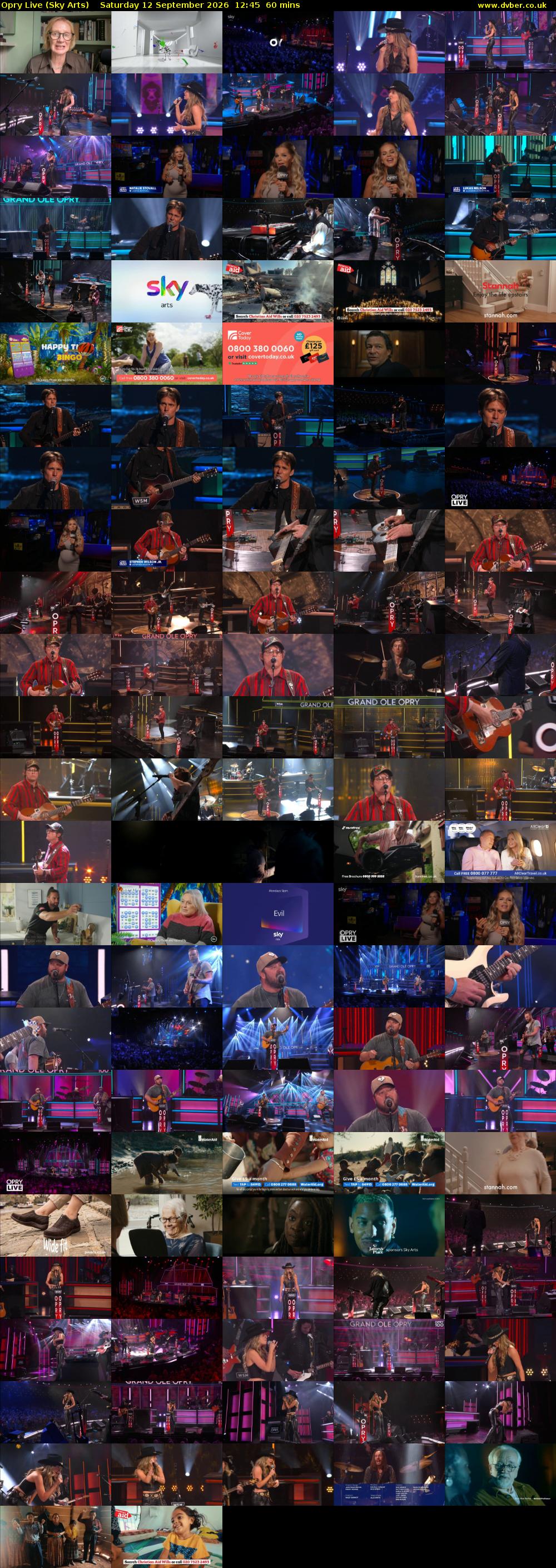Opry Live (Sky Arts) Saturday 12 September 2026 12:45 - 13:45